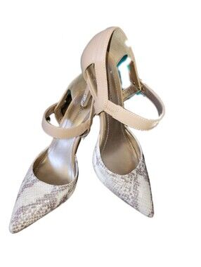 BCBGeneration Faux Snakeskin Pointed Toe Pumps, 4" Heels, Size 8
